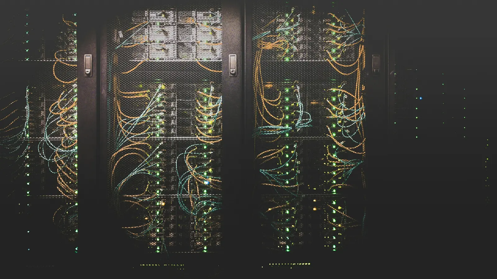 Server racks with bundled network cabling